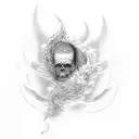 memorial for brother, Chris. waves, tribal  tattoo design idea