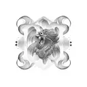 memorial for brother, Chris. waves, tribal  tattoo design idea