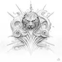 memorial for brother, Chris. waves, tribal  tattoo design idea