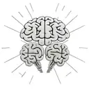 A brain with intricate gears and locks, symbolizing the complexity of overthinking and the struggle to trust one's own thoughts tattoo design idea