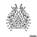 A brain with intricate gears and locks, symbolizing the complexity of overthinking and the struggle to trust one's own thoughts tattoo design idea