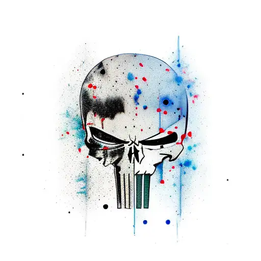 the punisher  tattoo design idea