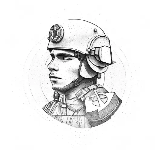 militaru soldier wind turbine technician tattoo design idea