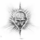 Icarus with lightning  tattoo design idea