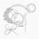 generates a minimalist tattoo combining 3 words family, strength and faith with leftovers in black tattoo design idea