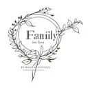 generates a minimalist tattoo combining 3 words family, strength and faith with leftovers in black tattoo design idea