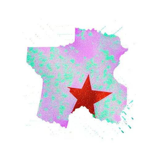 The state of texas with purple syrup dripping from the top with Houston highlighted tattoo design idea