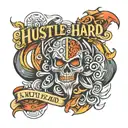 hustle hard tattoo design idea