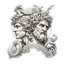 12 olympic greek gods Olympus tattoo design idea