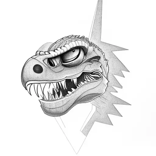raptor and super mario tattoo design idea