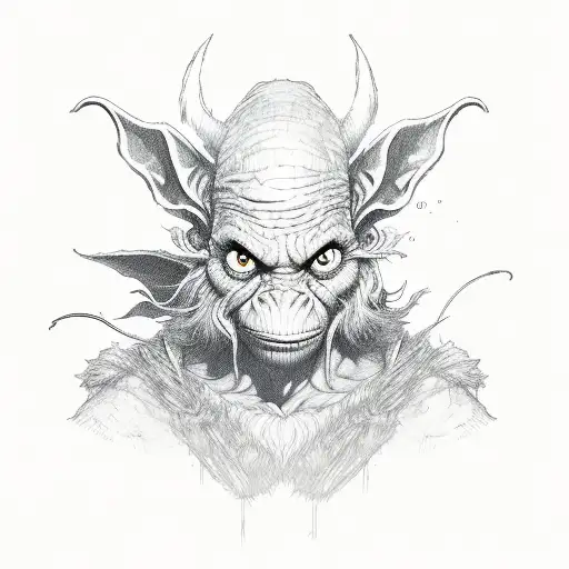 goblin wizard tattoo design idea