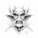 goblin wizard tattoo design idea