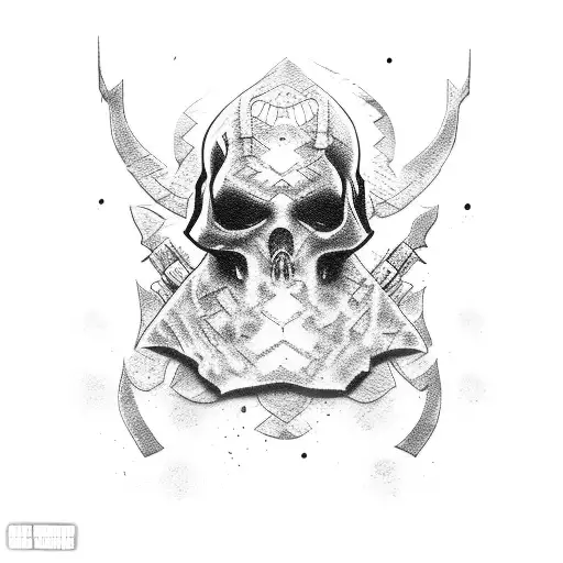 Ghost from call of duty  tattoo design idea