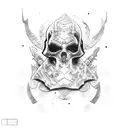 Ghost from call of duty  tattoo design idea