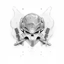Ghost from call of duty  tattoo design idea