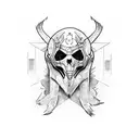 Ghost from call of duty  tattoo design idea