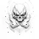 Ghost from call of duty  tattoo design idea