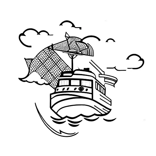 plane bus and ferry boat  tattoo design idea