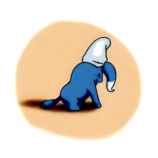 smurf elefant tattoo design idea