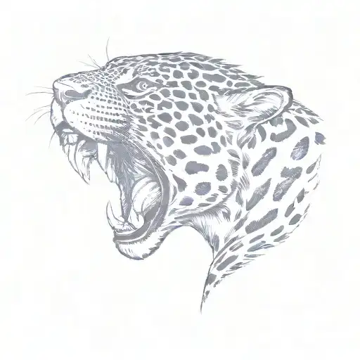 a jaguar face claw his way tattoo design idea