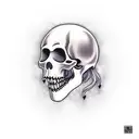 ghost playing drums  tattoo design idea