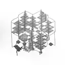 Tree with hexagon tattoo design idea