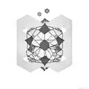 Tree with hexagon tattoo design idea