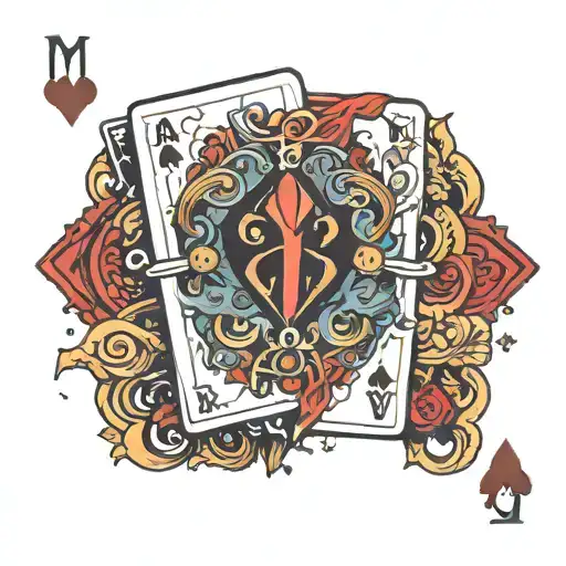 deck of cards saying not a betting ma tattoo design idea