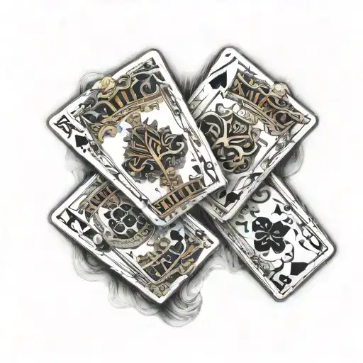 royal flush tattoo design idea