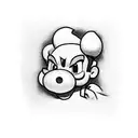 mario bross ghost tattoo design idea
