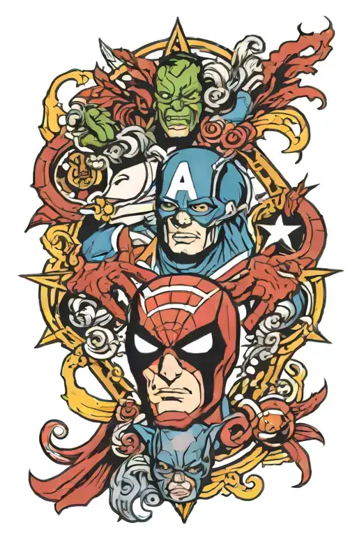 Marvel tattoo design idea