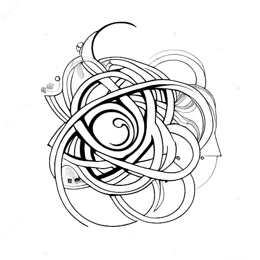 astronomy infinity religious tattoo design idea