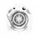 astronomy infinity religious tattoo design idea