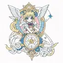 Compass calf sailor moon sailor moon sailor tattoo design idea