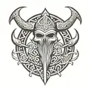Viking tribe symbol tattoo design idea