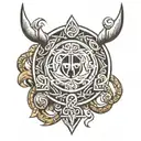 Viking tribe symbol tattoo design idea