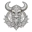 Viking tribe symbol tattoo design idea