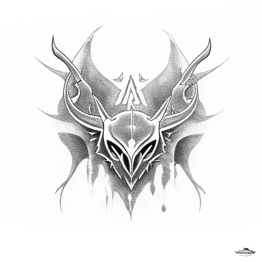 manta raya diablo tattoo design idea