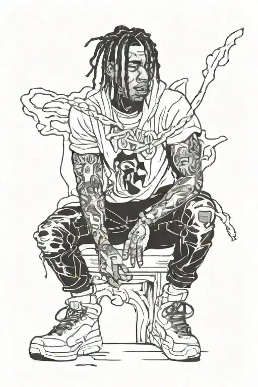 travis scott tattoo design idea