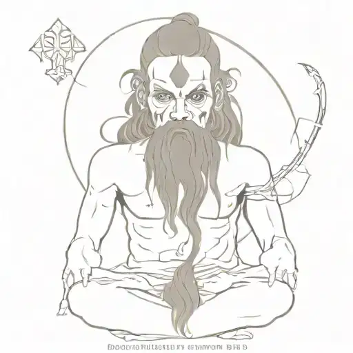 Aghori tattoo design idea