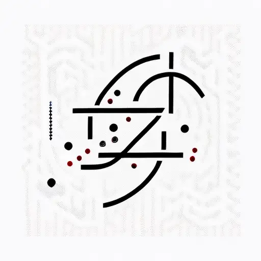 the name SINDHU in morse code in abstract design tattoo design idea