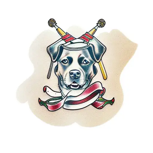 chocolate lab  tattoo design idea