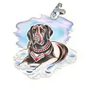 chocolate lab  tattoo design idea