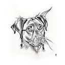 chocolate lab  tattoo design idea