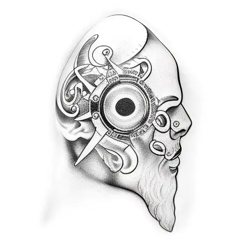 greek god chronos tattoo design idea