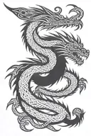 Celtic dragon tattoo design idea