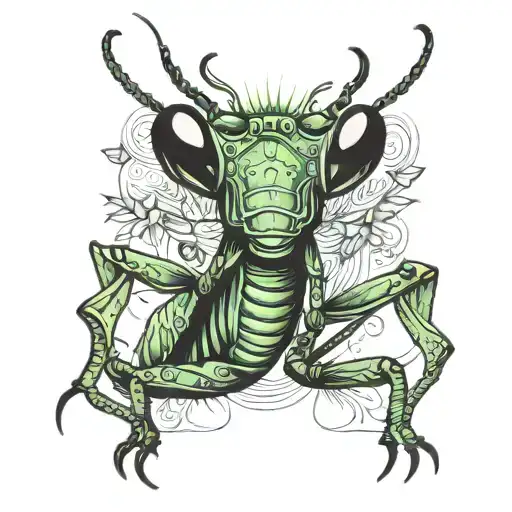 mantis face tattoo tattoo design idea