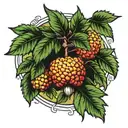 lychee tree tattoo design idea