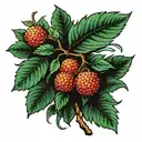 lychee tree tattoo design idea