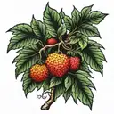 lychee tree tattoo design idea